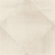 Beige Geometric Diamond Distress Clay Wallpaper