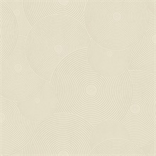 Beige Geometric Interlocking Ripples Wallpaper