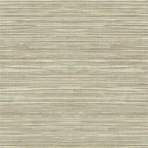 Beige & Gold Coarse Blend Grass Textile String Wallpaper