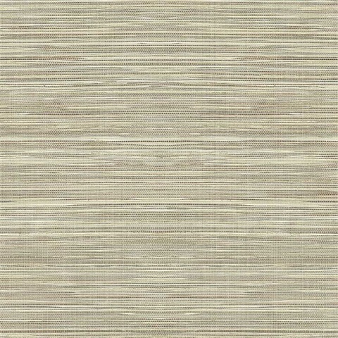 Beige & Gold Coarse Blend Grass Textile String Wallpaper