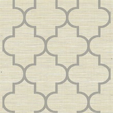 Beige & Gold Natural Texture Parquet Geometrical  Wallpaper