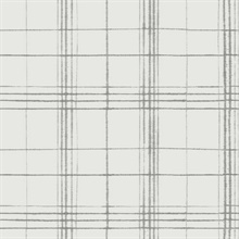 Beige & Grey Farmhouse Plaid Wallpaper