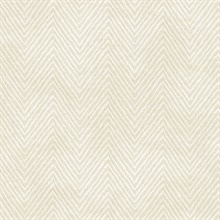 Beige Herringbone Wallpaper