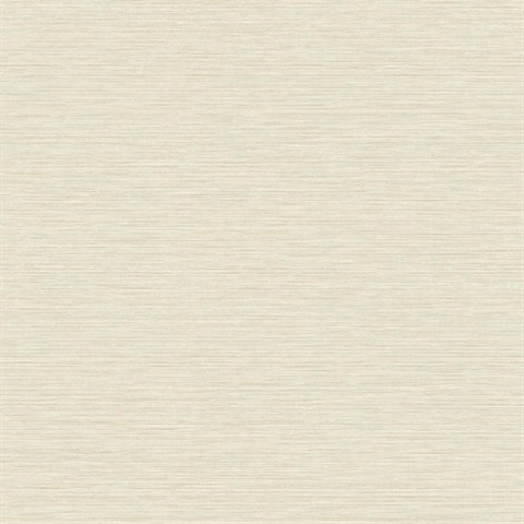 Beige Horizontal Stria Patterned Wallpaper