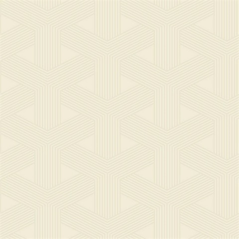 Beige Interlocking Geometric Triangles Wallpaper