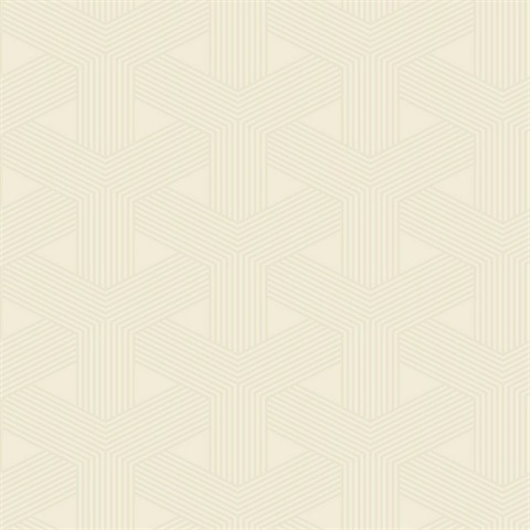 Beige Interlocking Geometric Triangles Wallpaper