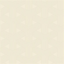 Beige Interlocking Geometric Triangles Wallpaper