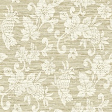 Beige Juno Island Floral Wallpaper