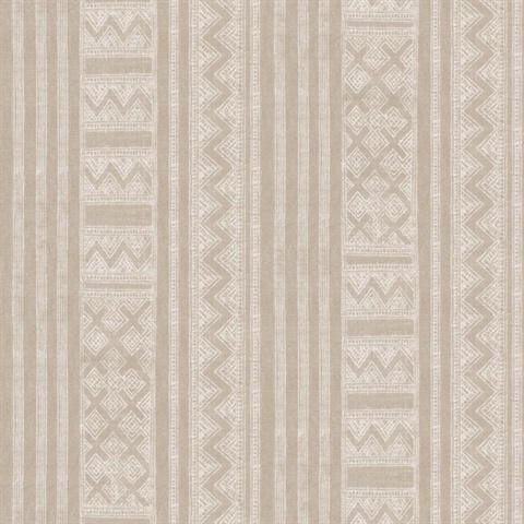 Beige Kotobi Trical Textile Wallpaper