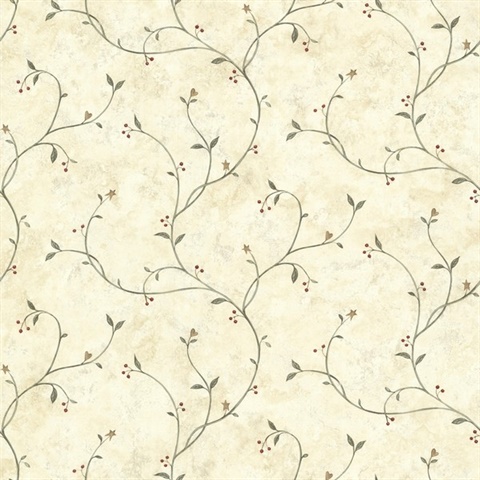 Beige Kurt Beige Tin Star Country Trail Wallpaper