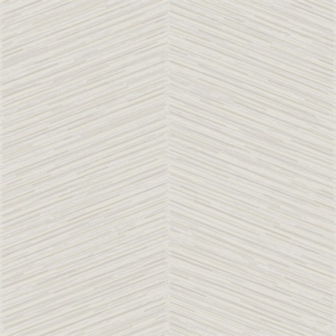 Beige Large Textured Painstroke Chevron Stripe Wallpaper