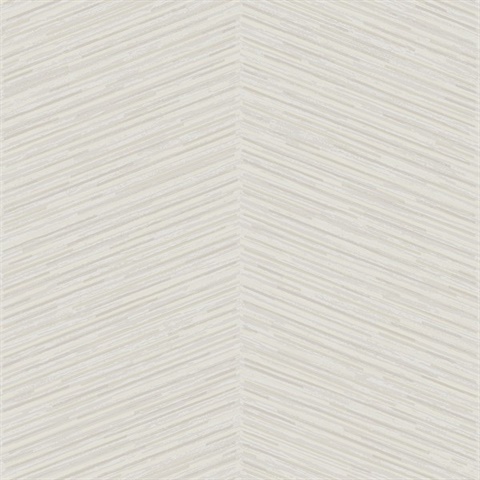 Beige Large Textured Painstroke Chevron Stripe Wallpaper