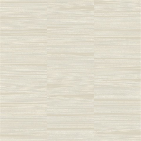 Beige Line Stripe Metallic Horizontal Stria Wallpaper