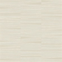 Beige Line Stripe Metallic Horizontal Stria Wallpaper