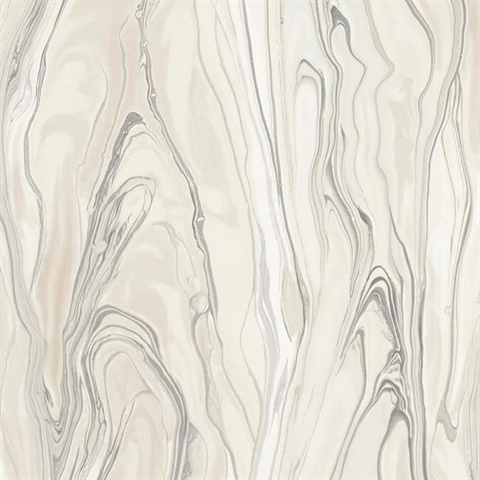 Beige Liquid Marble Wallpaper