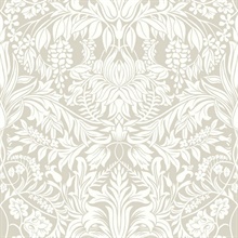 Beige Lockwood Damask Wallpaper