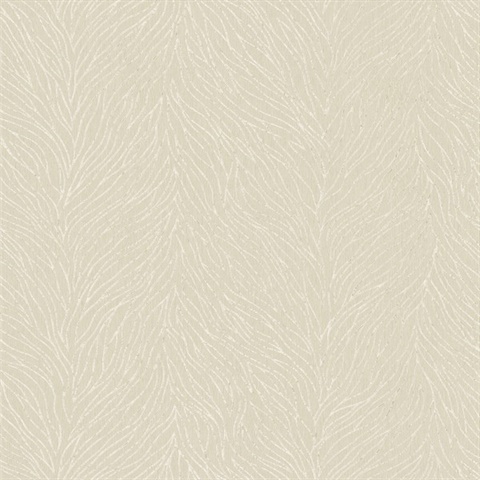 Beige Metallic Abstract Textured Branches Wallpaper