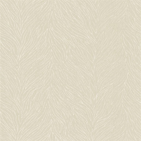 Beige Metallic Abstract Textured Branches Wallpaper