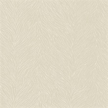 Beige Metallic Abstract Textured Branches Wallpaper