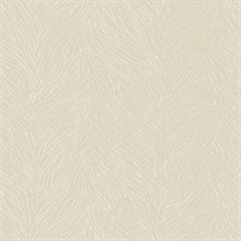 Beige Metallic Abstract Textured Branches Wallpaper