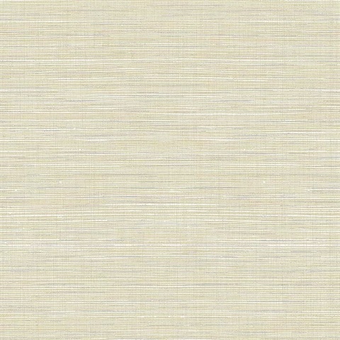 Beige Natural Blend Texture Textile String Wallpaper