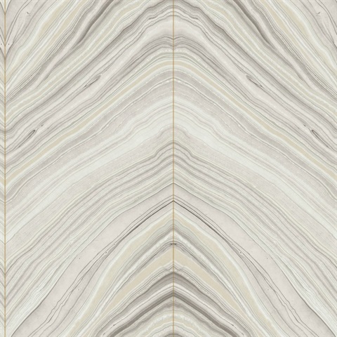 Beige Onyx Strata Marble Stone Stripe Wallpaper