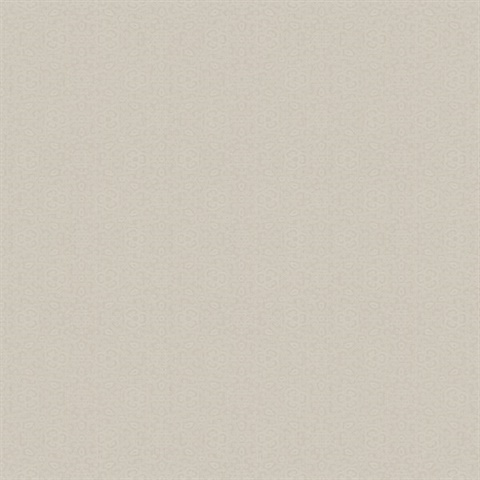Beige Openwork Metallic Textured Damask Wallpaper