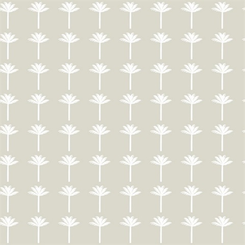 Beige Palm Bay Wallpaper