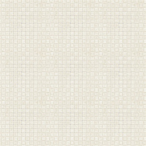 Beige Paradise Island Faux Basketweave Wallpaper