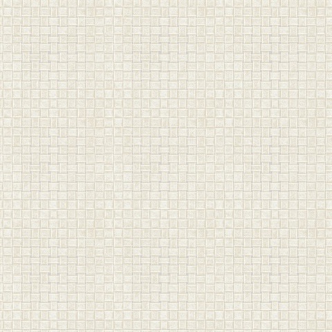 Beige Paradise Island Faux Basketweave Wallpaper