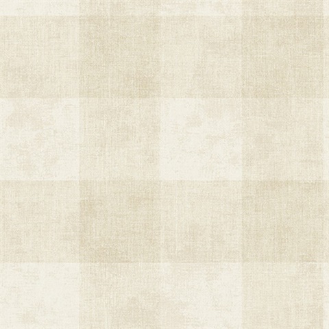 Beige Plaid Wallpaper