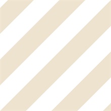 Beige, Sand and Suede Diagonal Stripe Prepasted Wallpaper