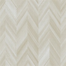 Beige Seesaw Chevron Stripe Wallpaper