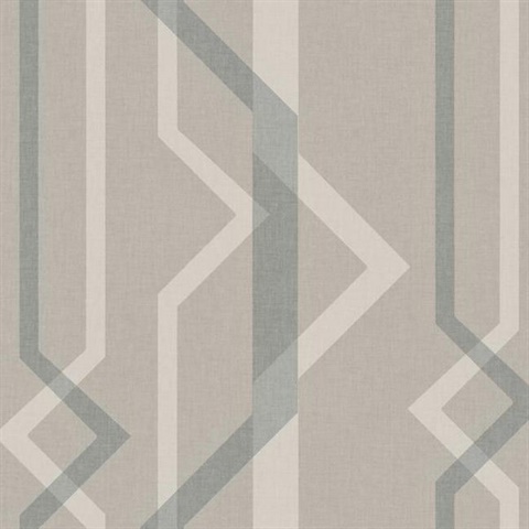 Beige Shape Shifter Geometric Wallpaper