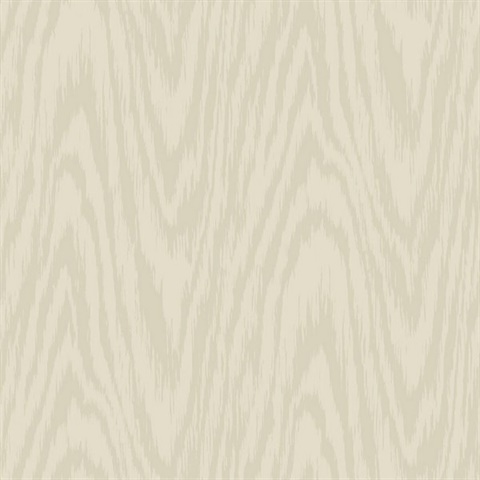 Beige Shimmering Faux Woodgrain Wallpaper