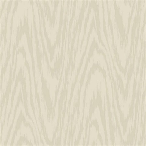Beige Shimmering Faux Woodgrain Wallpaper