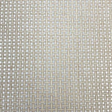 Beige & Silver Wallquest BX10174 Grid BX10174 Grasscloth Metallic Wall