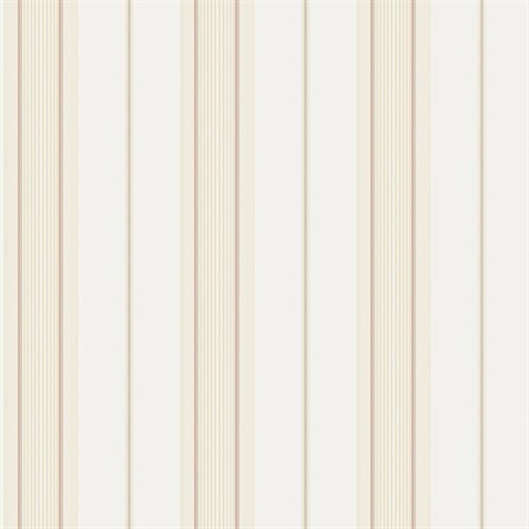 Beige Smart 3 Stripes Slim Stripe Wallpaper