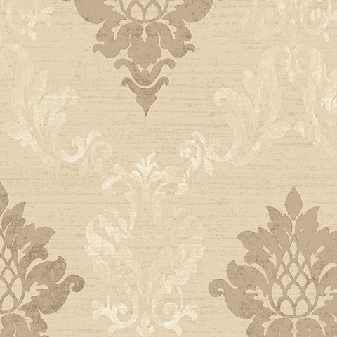 Beige Stephanie Damask