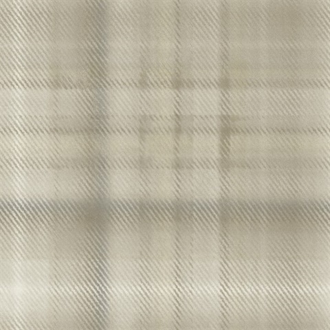 Beige Sterling Flannel Woolen Plaid Wallpaper