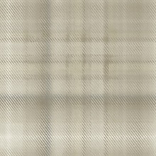 Beige Sterling Flannel Woolen Plaid Wallpaper