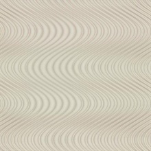 Beige Taupe & Beige Ocean Swell Wallpaper