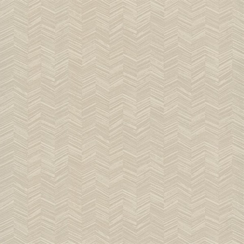 Beige Textured Chevron Wallpaper
