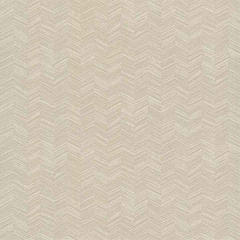 Beige Textured Chevron Wallpaper