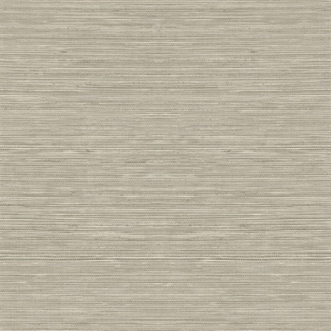 Beige Textured Grasscloth Wallpaper