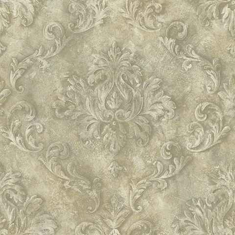 Beige Textured Scroll