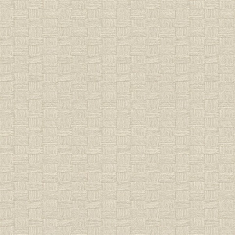 Beige Textured Yarn Faux Wallpaper