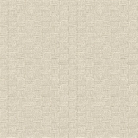 Beige Textured Yarn Faux Wallpaper