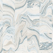 Beige & Turquoise Faux Marble