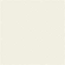 Beige Twisted Tailor Geometric Wallpaper